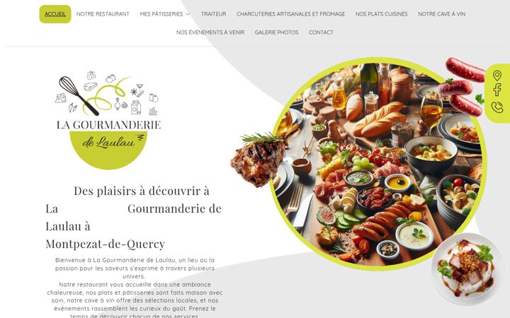 Screenshot of lagourmanderiedelaulau.fr