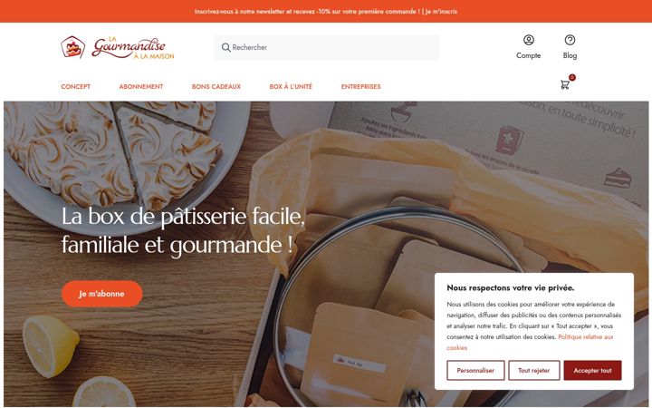 Screenshot of lagourmandisealamaison.fr
