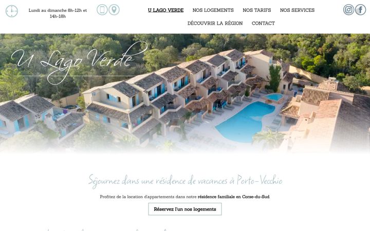 Screenshot of lagoverde-corse.com