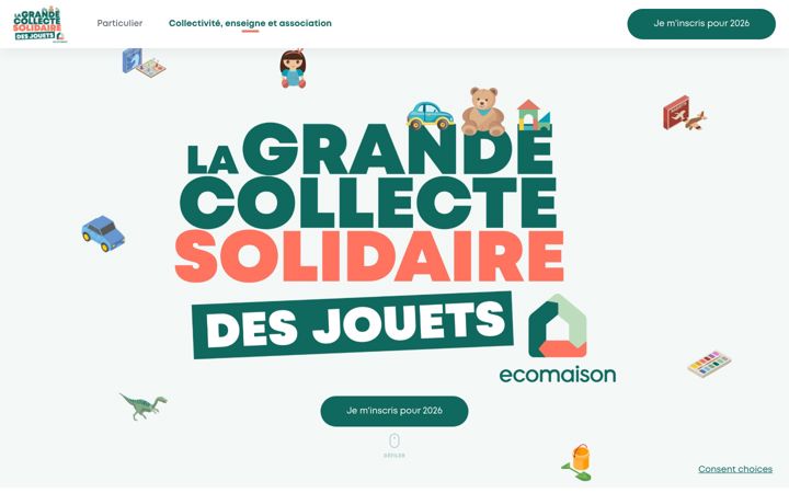 Screenshot of lagrandecollectesolidairedesjouets.com