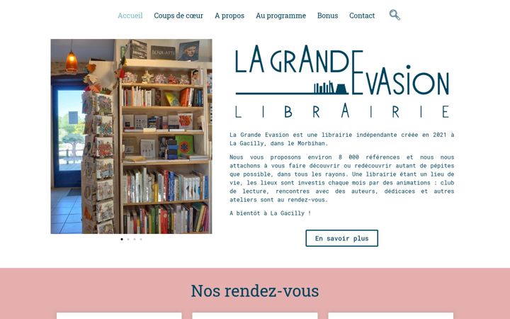Screenshot of lagrandeevasion-librairie.fr