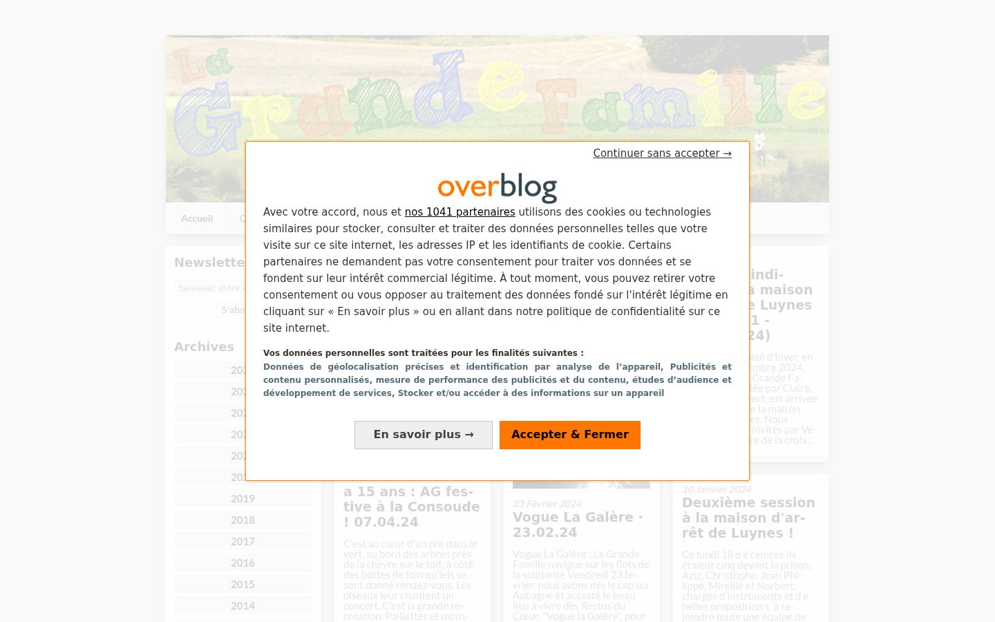 Screenshot des Einwilligungsbanners vor jeglicher Interaktion