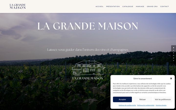 Screenshot of lagrandemaison-vins.com