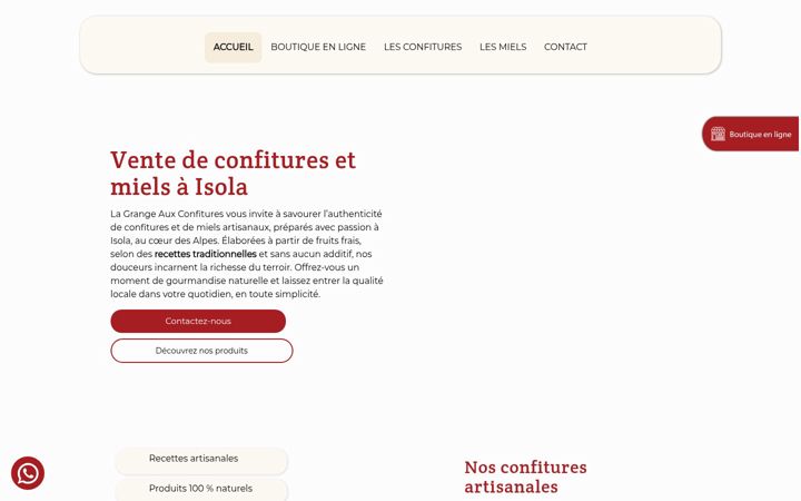 Screenshot of lagrangeauxconfitures.com