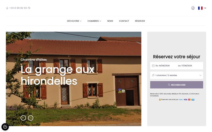 Screenshot of lagrangeauxhirondelles.fr
