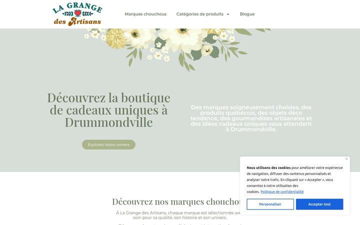 Screenshot of lagrangedesartisans.com