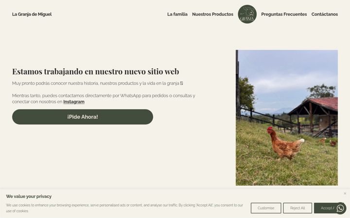 Screenshot of lagranjademiguel.com