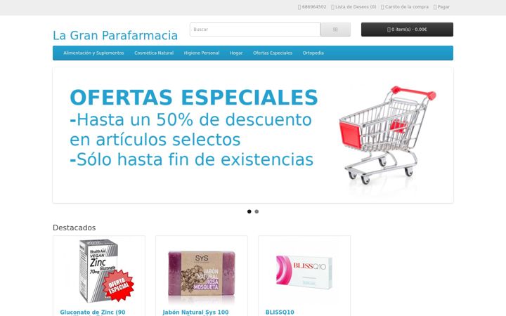 Screenshot of lagranparafarmacia.es