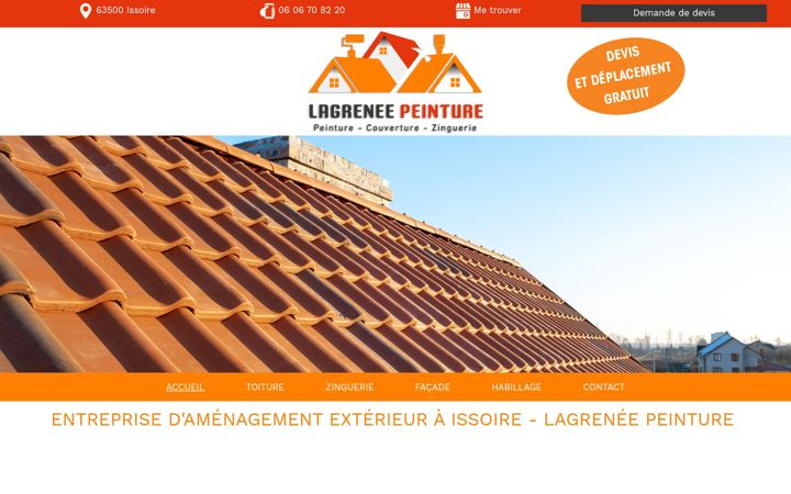 Screenshot of lagrenee-peinture.fr