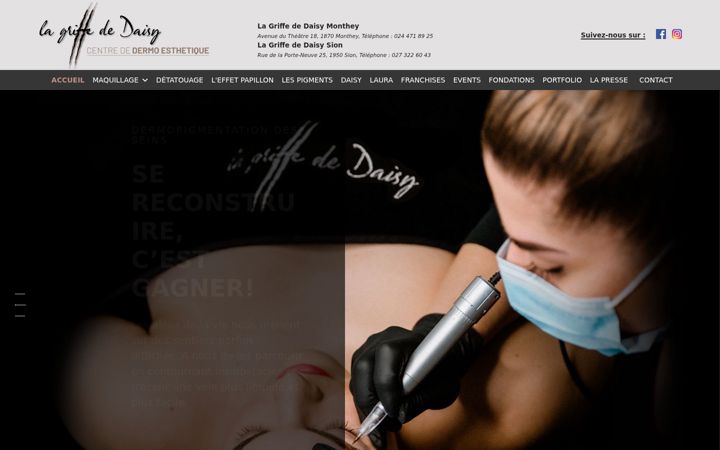 Screenshot of lagriffededaisy.ch