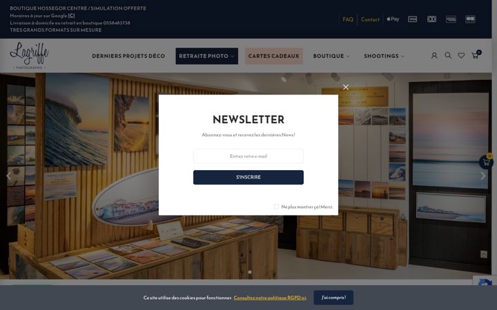 Screenshot of lagriffephotographie.com