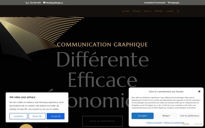 Screenshot of lagriffesgb.ca
