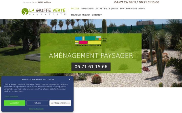 Screenshot of lagriffeverte.fr
