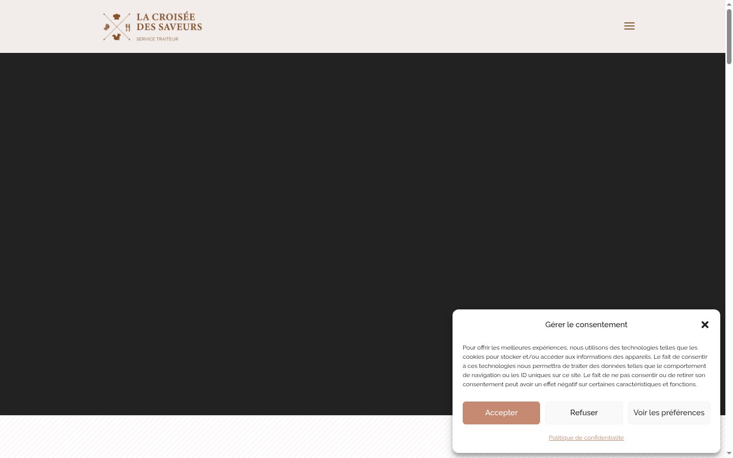 Screenshot van de toestemmingsbanner zoals getoond vóór enige interactie