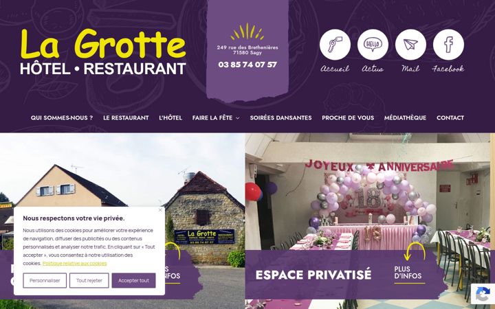 Screenshot of lagrottedesagy.fr