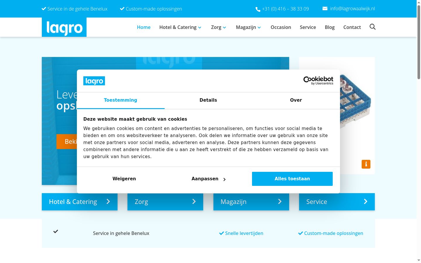 Skärmbild av samtyckesbannern som visades före någon interaktion