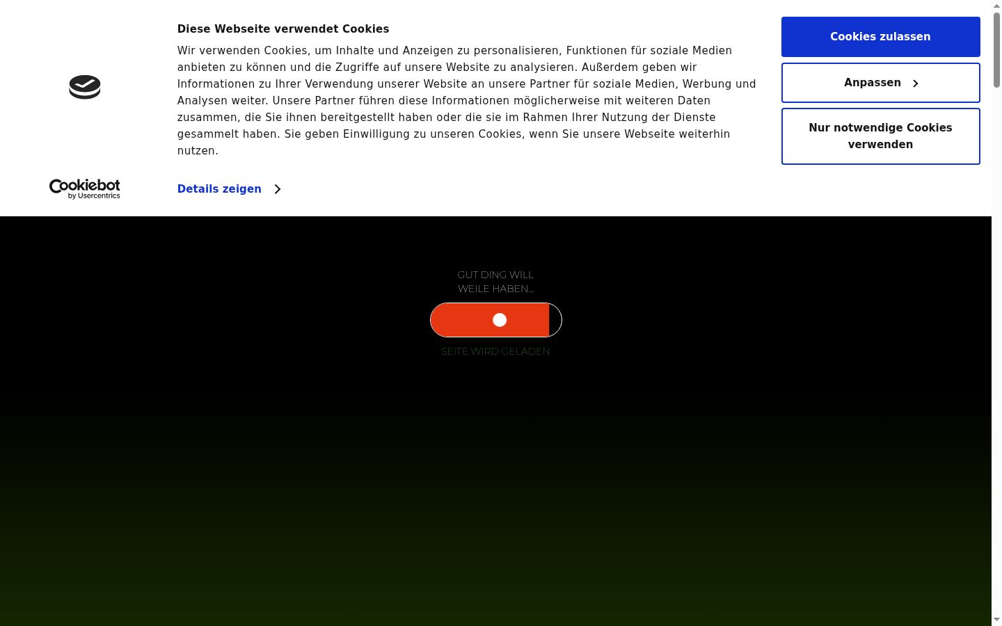 Screenshot του banner συγκατάθεσης που εμφανίστηκε πριν από οποιαδήποτε αλληλεπίδραση