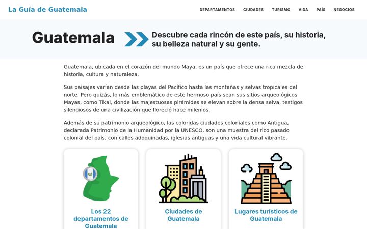 Screenshot of laguiadeguatemala.com