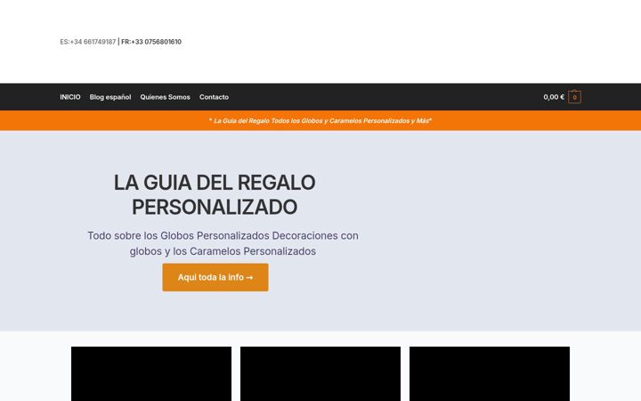 Screenshot of laguiadelregalo.es