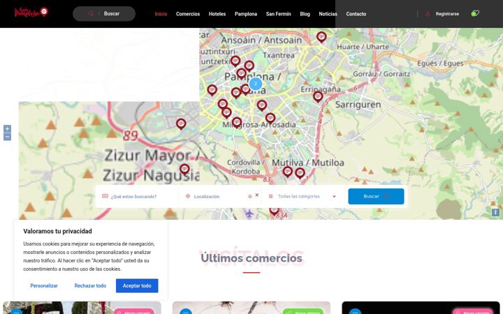 Screenshot of laguiadepamplona.com