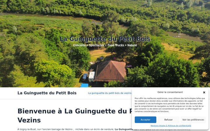 Screenshot of laguinguettedupetitbois.fr