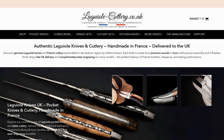Screenshot of laguiole-cutlery.co.uk
