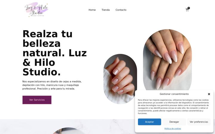 Screenshot of lagunabeautystudio.com