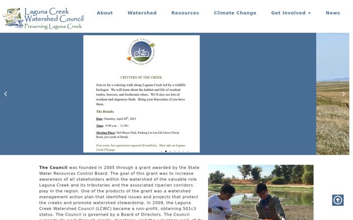 Screenshot of lagunacreek.org