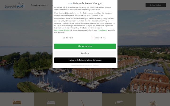 Screenshot of lagunenstadt-am-haff.de