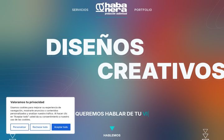 Screenshot of lahabaneraproducciones.com