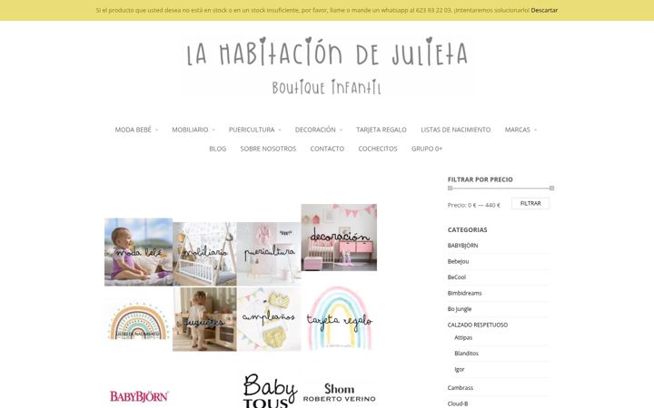 Screenshot of lahabitaciondejulieta.com