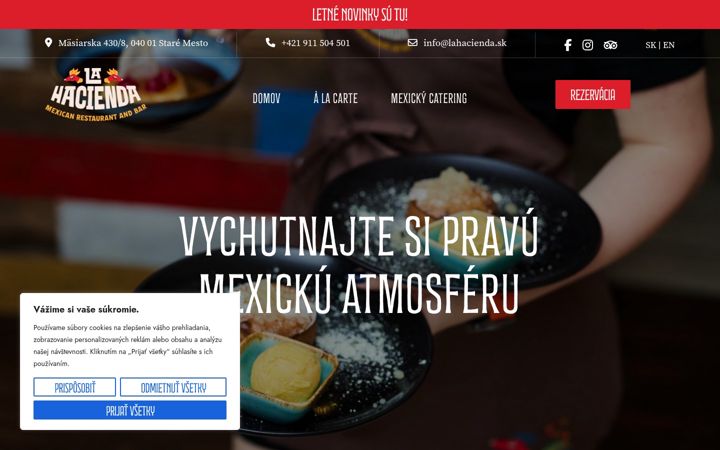 Screenshot of lahacienda.sk