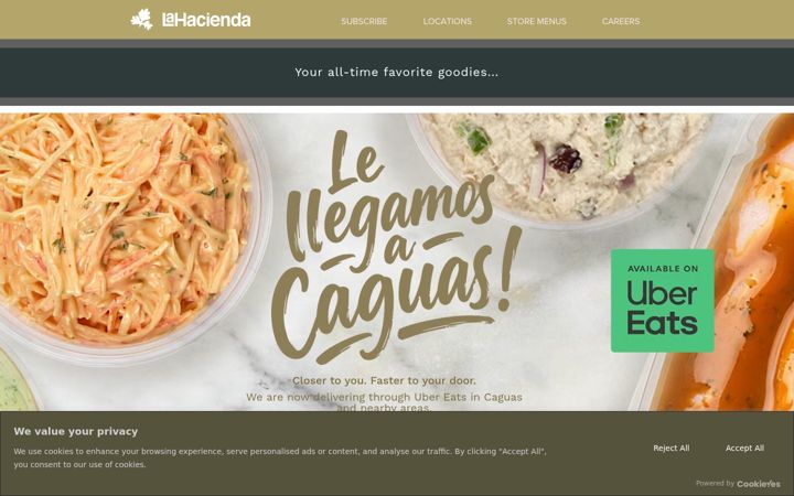 Screenshot of lahaciendafoods.com