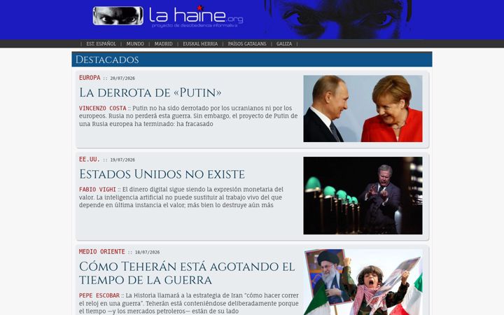 Screenshot of lahaine.org