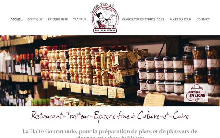 Screenshot of lahaltegourmande69.fr