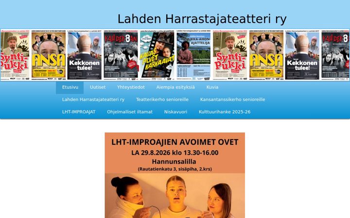 Screenshot of lahdenharrastajateatteri.com