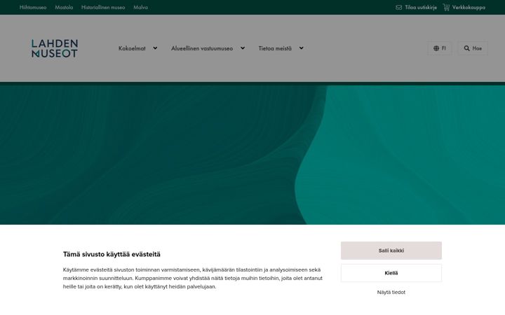 Screenshot van lahdenmuseot.fi