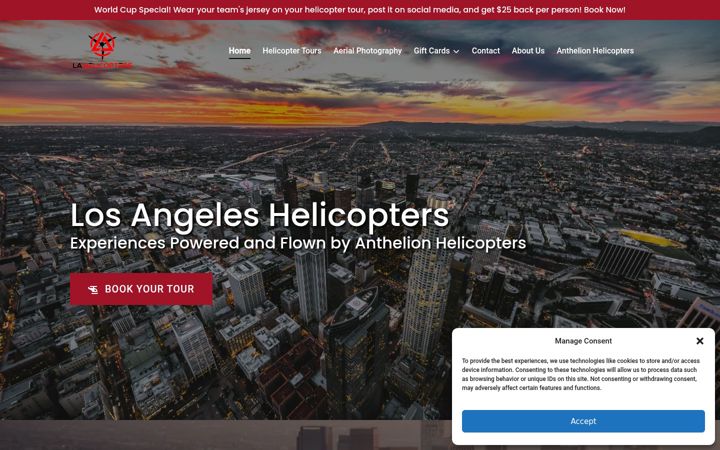 Screenshot of lahelicopters.com
