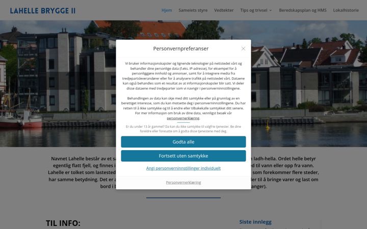 Screenshot of lahellesiden.com