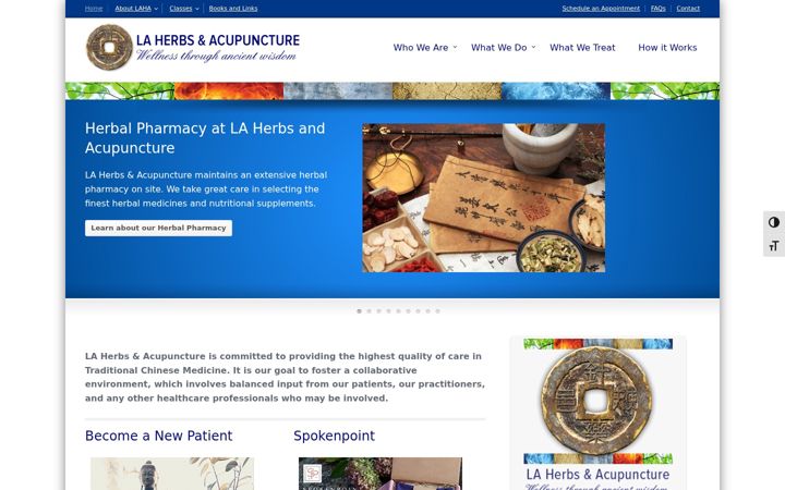Screenshot of laherbsandacupuncture.com