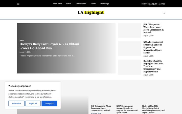 Screenshot of lahighlight.com