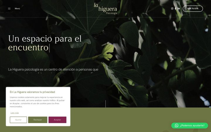 Screenshot of lahiguerapsicologia.com