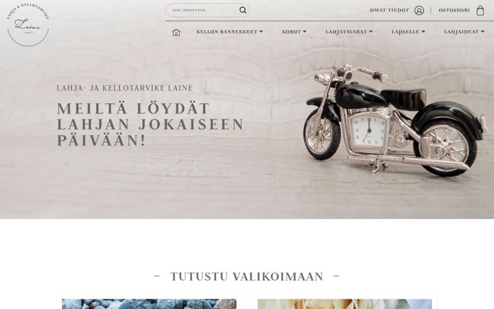 Screenshot of lahjajakellotarvike.com