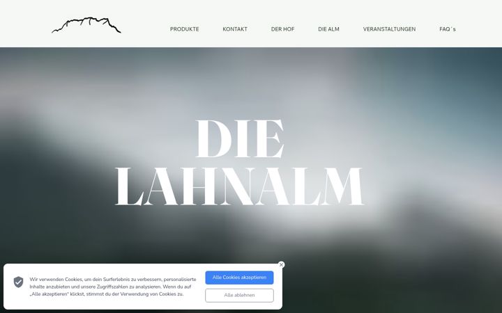 Screenshot of lahn-alm.at