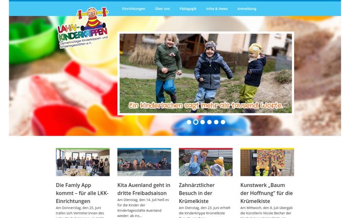 Screenshot of lahn-kinderkrippen.de