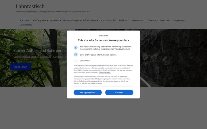 Screenshot of lahntastisch.de