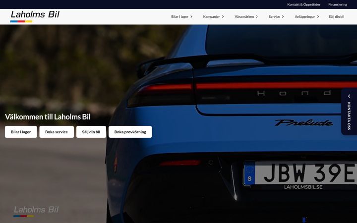 Screenshot of laholmsbilaffar.se