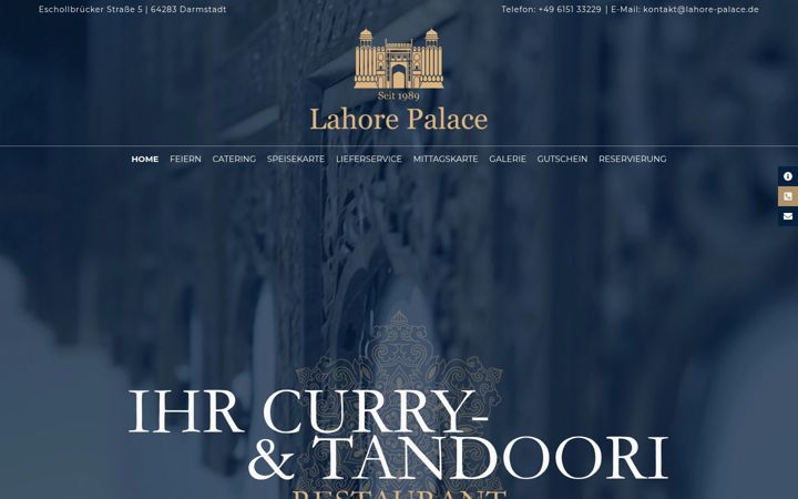 Screenshot of lahore-palace.de