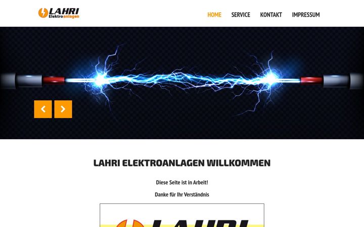 Screenshot of lahri-elektroanlagen.de