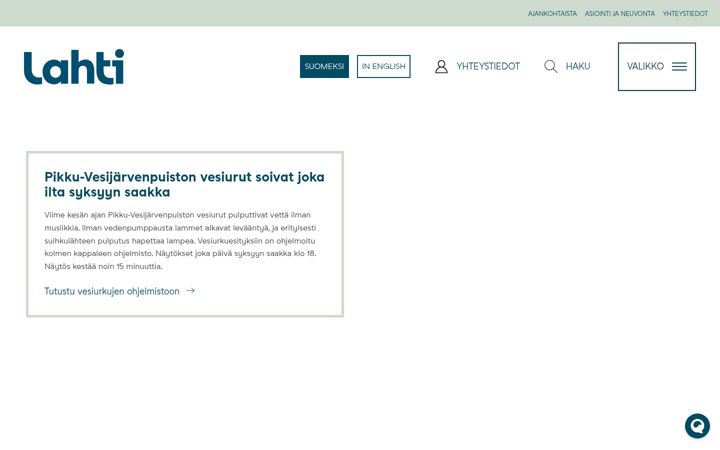 Screenshot of lahti.fi